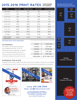 Rates - Los Angeles Loyolan