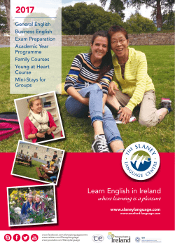 our 2017 brochure - The Slaney Language Centre