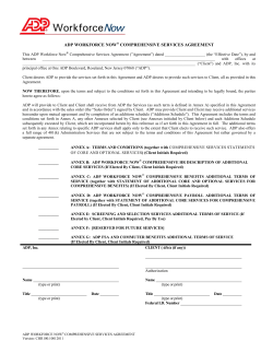 adp workforce now&reg; comprehensive services