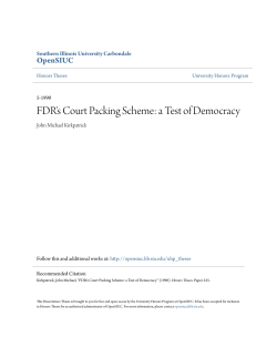 FDR`s Court Packing Scheme: a Test of Democracy