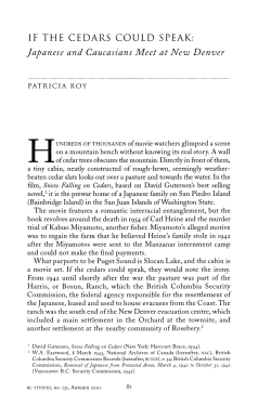 IF THE CEDARS COULD SPEAK