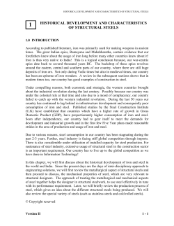 historical development and characteristics of structural steels