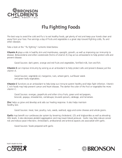 Flu Fighting Foods - bronsonhealth.com