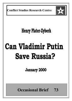 Can Vladimir Putin Save Russia?