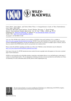 Inter-State, Intra-State, and Extra-State Wars: A