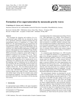Formation of ice supersaturation by mesoscale gravity waves