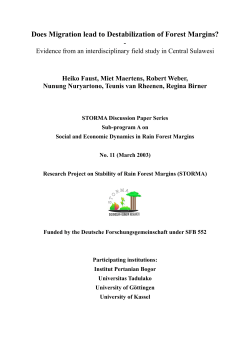 Does Migration lead to Destabilization of Forest Margins?