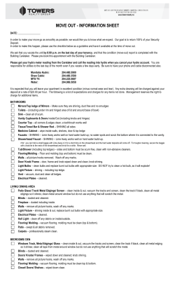 move out - information sheet