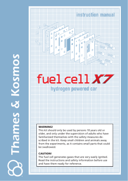 instruction manual hydrogen powered car