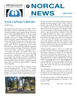 May - BMW Club of Northern California