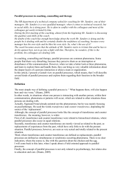 Parallel processen in begeleidingssituaties