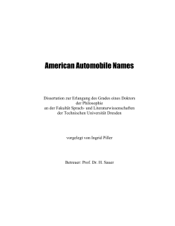 American Automobile Names
