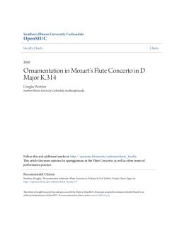 Ornamentation in Mozart`s Flute Concerto in D Major K