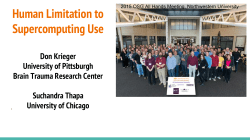 Human Limitation to Supercomputing Use