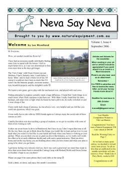 September, 2006 - Natural Equipment