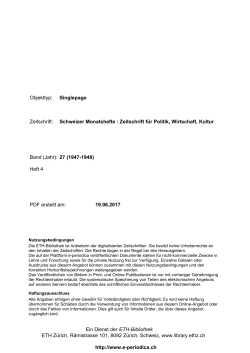 Zeitschrift f&uuml;r Politik, Wirtschaft, Kultur Band (Jahr): 27 - E