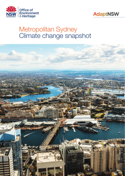 Metropolitan Sydney Climate change snapshot