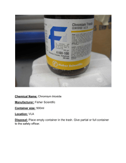 Fisher scientific chromium trioxide