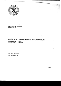 regional geoscience information: ottawa - hull - Raisin