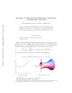 The Area of the Surface Generated by Revolving a Graph About Any