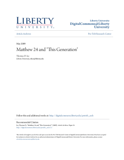 Matthew 24 and "This Generation"