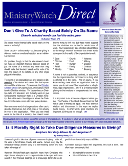 Don`t Give To A Charity Based Solely On Its Name