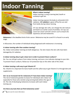 Indoor Tanning Information Sheet