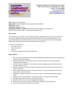 Eastside Neighborhood Employment Center 5321 Penn Avenue