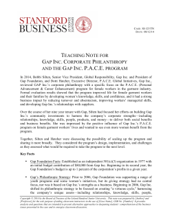 SI-123 Gap Inc. Corporate Philanthropy PACE