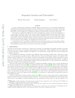 Sequential Auctions and Externalities