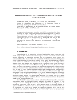 preparation and characterization of zero valent iron nanoparticles