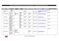 Draft EIR &ndash; Stakeholder Database 1
