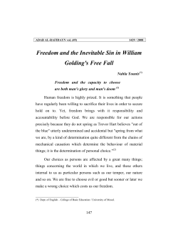 Freedom and the Inevitable Sin in William Golding`s Free Fall