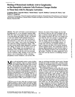 Binding ofMonoclonal Antibody AA4 to Gangliosides on Rat