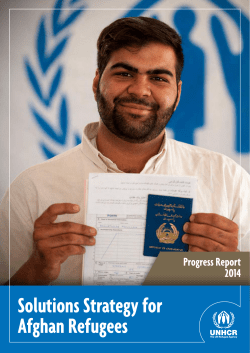 Solutions Strategy for Afghan Refugees