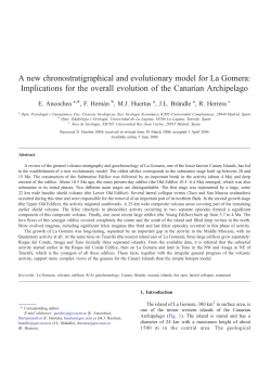 A new chronostratigraphical and evolutionary model for La Gomera