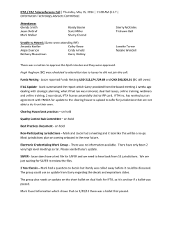 IFTA / CAC Teleconference Call Thursday, May 15, 2014