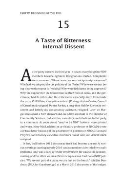 A Taste of Bitterness: Internal Dissent