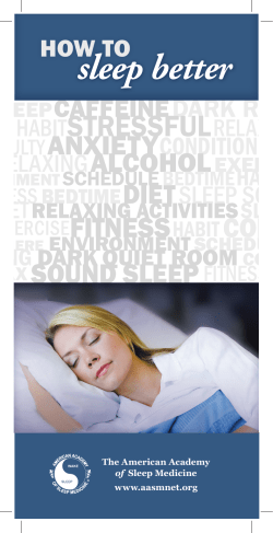 sleep better - Sleep Education