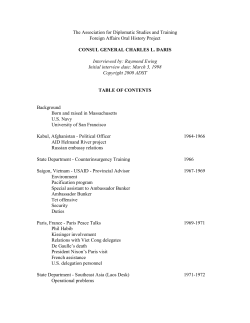 Daris, Charles L. - Association for Diplomatic Studies and Training