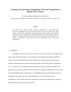 Meteorology 454 Waves Project - Department of Geological and