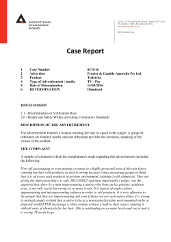 0374/16 - Advertising Standards Bureau