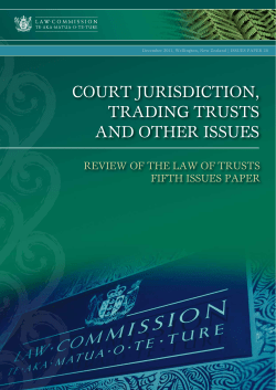 court jurisdiction, trading trusts and other issues