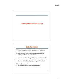 Data Operation Instructions