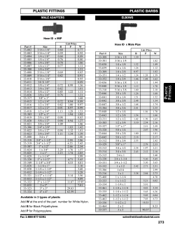 plastic fittings plastic barbs