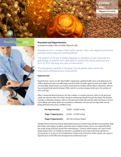 Flaxseed and Hypertension