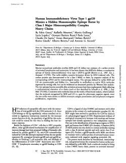 Human Immunodeficiency Virus Type 1 gp120 Mimics a