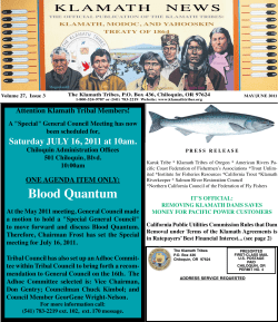 May-June - The Klamath Tribes