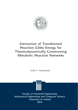 Estimation of Transformed Reaction Gibbs Energy for