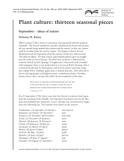 September &ndash; ideas of nature - Oxford Academic